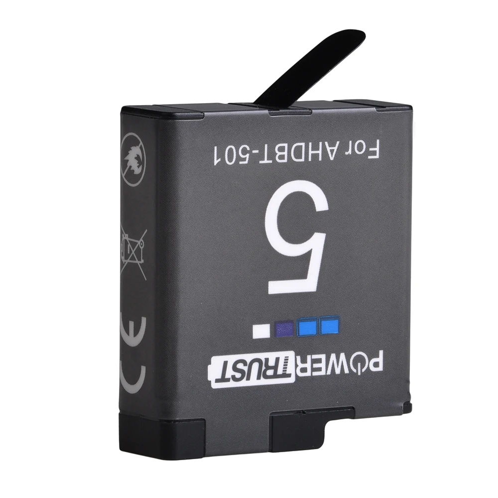 1680mAh AHDBT-501 Go pro Battery+USB Triple charger box with Type C port for GoPro7 Gopro 6 Gopro hero 5 Gopro 8 Action Camera