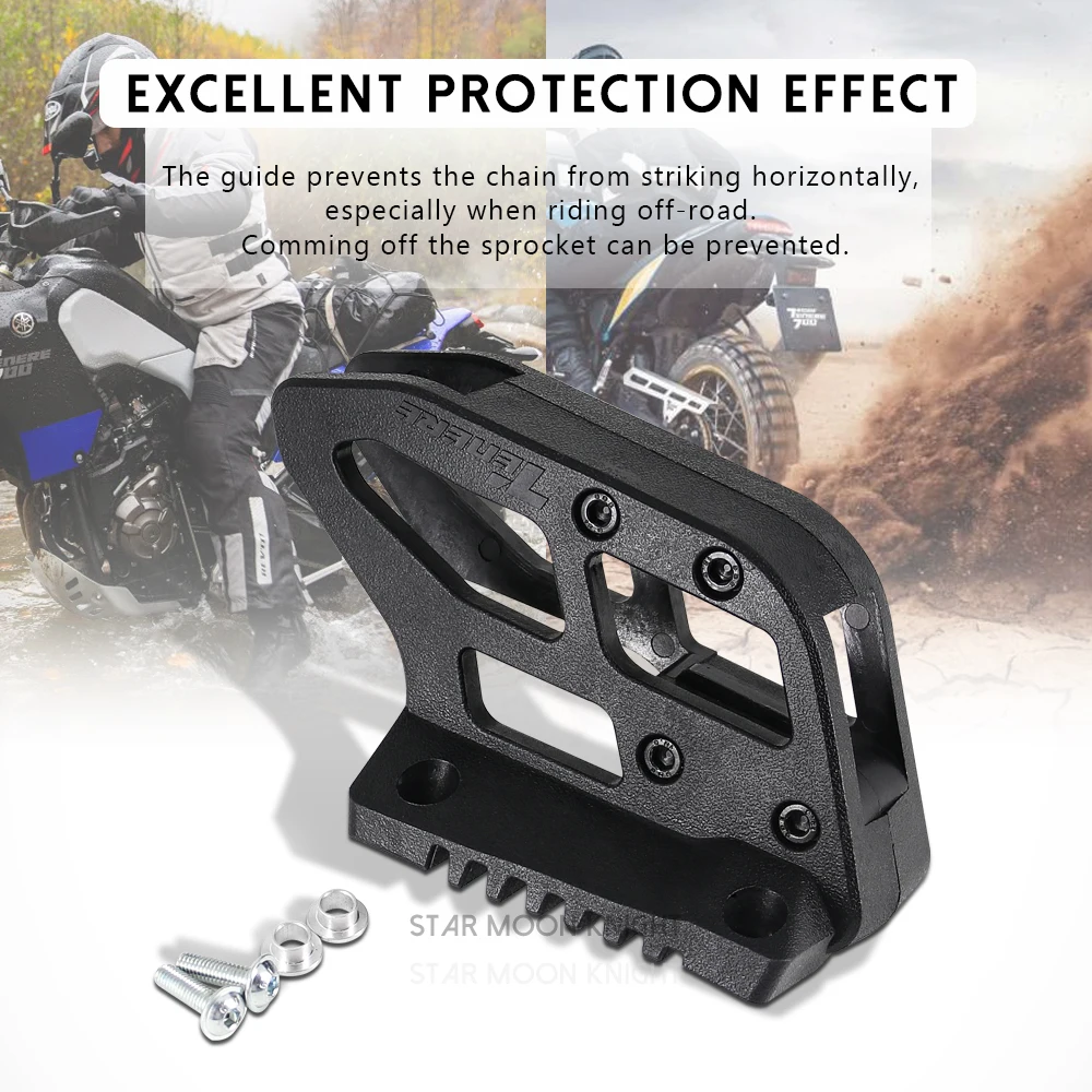 Xe Máy Mới Dành Cho Xe YAMAHA Tenere 700 TENERE700 XTZ XT700Z T 7 2019-2021 Dây Chuyền Hướng Dẫn Ròng Rọc Tấm Bảo Vệ Tấm Ổn Định