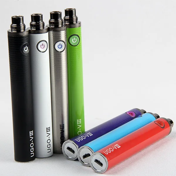 1pc UGO VIII Ego T 1300 mAh Hookah Mini Vaper Pen Battery 510 Thread V3 Passthrough Micro USB Electric Cigarette Vaporizer