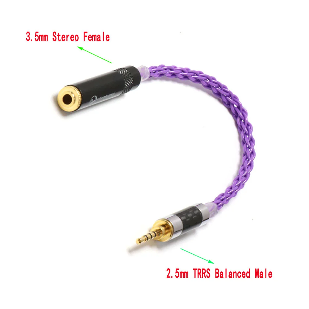 Thouliess Hifi 2.5 Mm Trrs Evenwichtige Male Naar 3.5 Mm Stereo Vrouwelijke Audio Adapter Sivler Plated Kabel Voor AK240 AK380 AK320 DP-X1