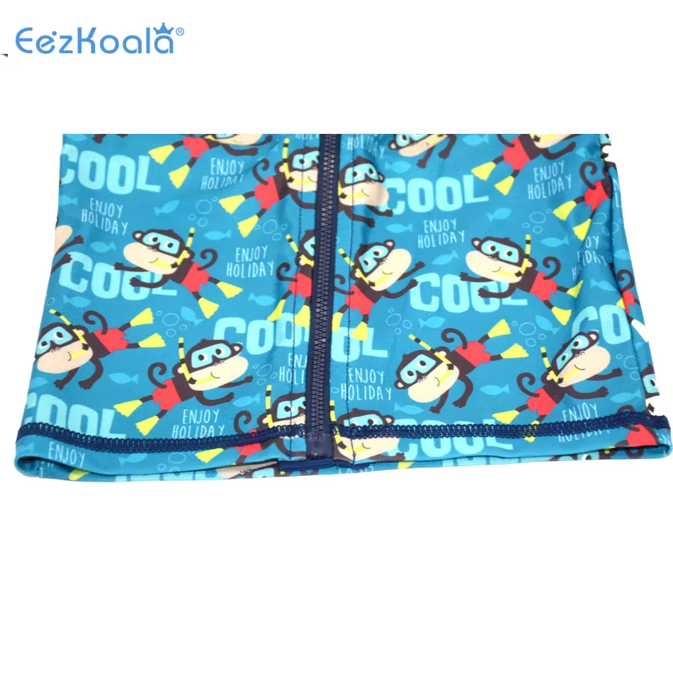 Eezkoala Infant Swimsuit UV 50 Resistant and Long Sleeve Zipper Baby Swimwear Rash Vest for Toddler Swimming Suit for Kids