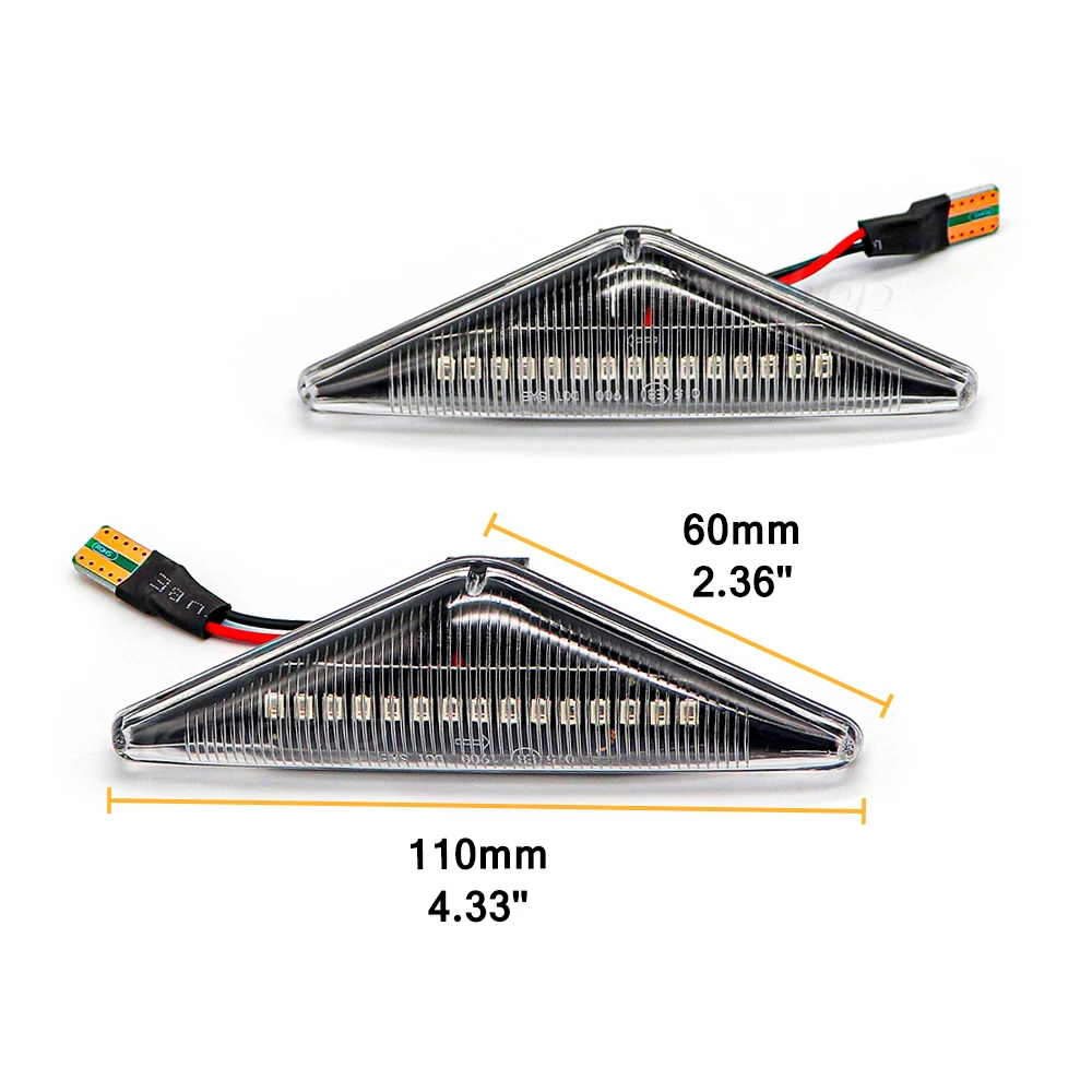 Flashing LED Dynamic Side Marker Light Repeater Turn Signal Lamp Indicator Sequential Lamp For Ford MONDEO 3 MK3 FOCUS 1 MK1