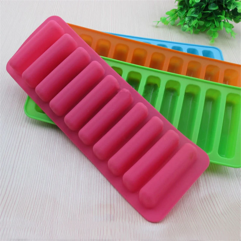 Creative Silicone Ice Cube Tray Mold Finger 10 Grid Chocolate Mold Tray For Water Bottle Ice Cream Pudding Maker Mold Bar Kitche image 4