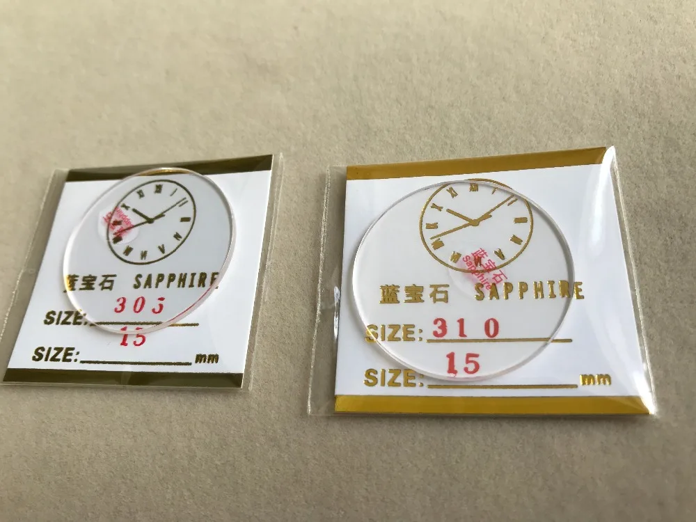 2x FLAT ROUND SAPPHIRE CRYSTAL GLASS WATCH Replacment 1.5MM THICK FROM 30.5~32.5MM