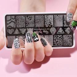 BeautyBigBang Stamping Plates Set Classic Style Animal Geometry Snake Flower Tiger Pattern Image Nail Art Template