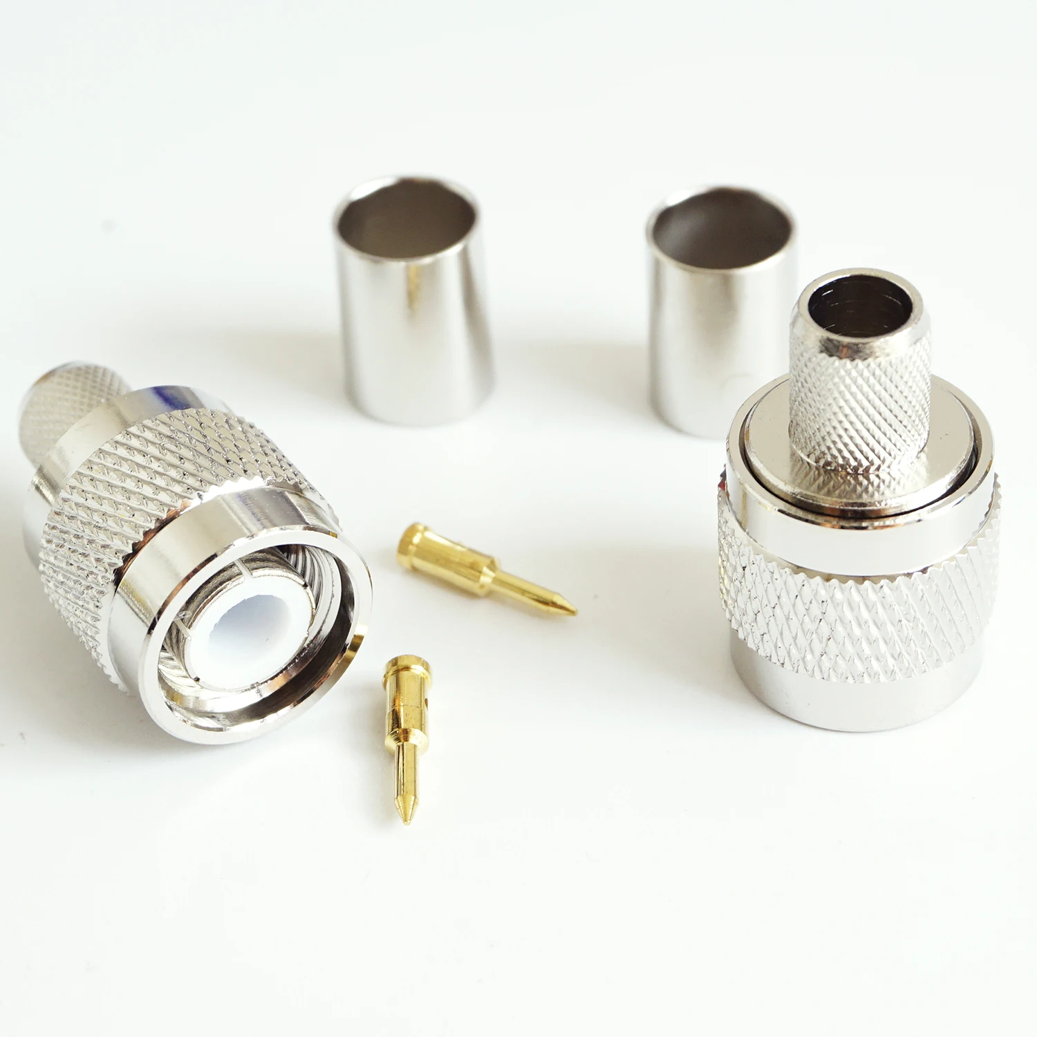 

RF Coax Connector Socket TNC Male Crimp for RG5 RG6 LMR300 RG304 5D-FB Cable Plug Nickel Plated Brass Coaxial Adapters