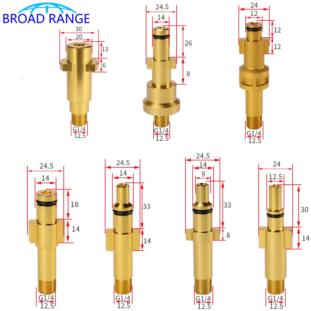 Aluminum  Snow Foam Nozzle Lance Gun  Adaptor High Pressure Washer Soap Foamer for Nilfisk Karcher Huter Elitech Lavor Parkside