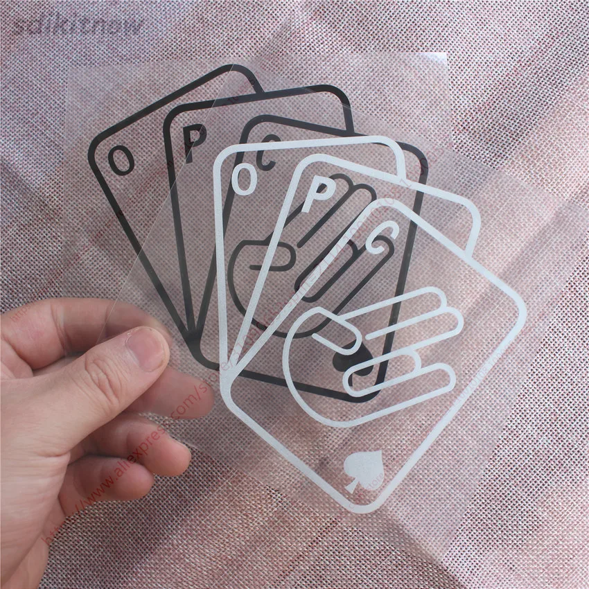 New Poker Card Car Sticker Window OPC Sports Decal Styling For OPEL Mokka Corsa Meriva Zafira Astra J H G Vectra Antara Insignia