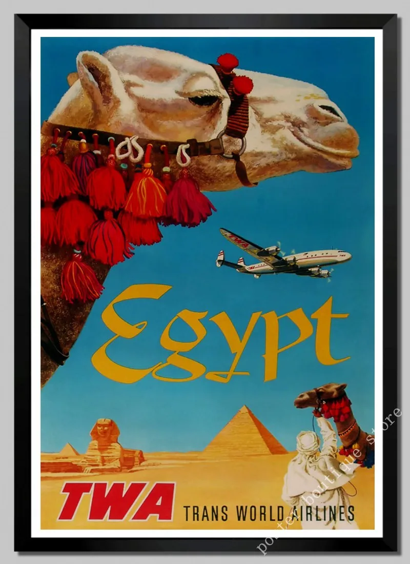 Retro Travel to Africa Egypt  Vintage Wall Pictures Kraft Posters Coated Wall Stickers Home Decoration Gift