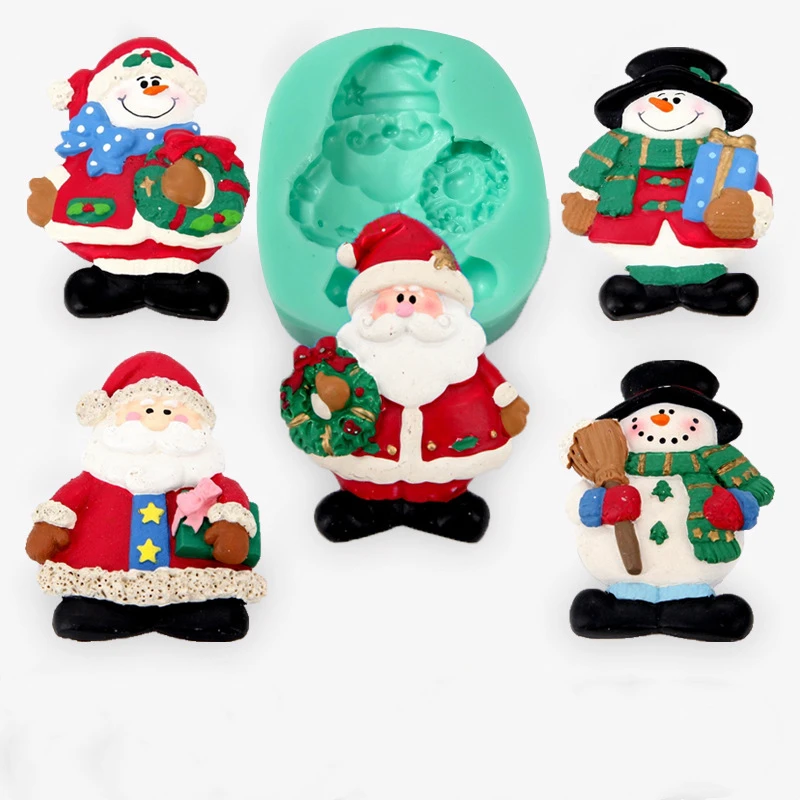 

Santa Claus Silicone Molds Christmas Cake Moulds Chocolate Fondant Mould Sugarcraft Cake Decorating Tools Baking Accessories