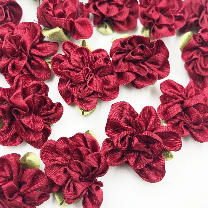 40pcs Ribbon Flower Carnation Appliques Sewing/Craft/Wedding Lots A068 U Pick