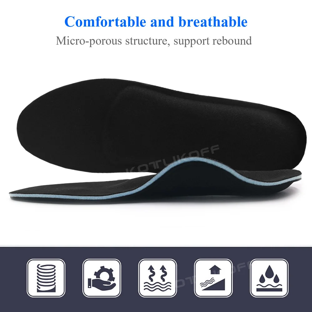 Flat Feet Orthotic Insoles High Arch Support Orthopedic Inserts Plantar Fasciitis Feet Pain Valgus Pronation Running Shoe Pads