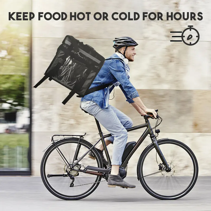 44L/62L Large Insulated Pizza Delivery Bag Food Delivery Backpack Leak-Proof Thermal Backpack Grocery Backpack for Restaurant