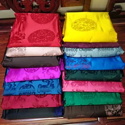 100% Real Silk  Jacquard Brocade Cloth  fabric Texture Cheongsam Satin China Antique Style Chinese Clothing Tibetan Robe/0.5m