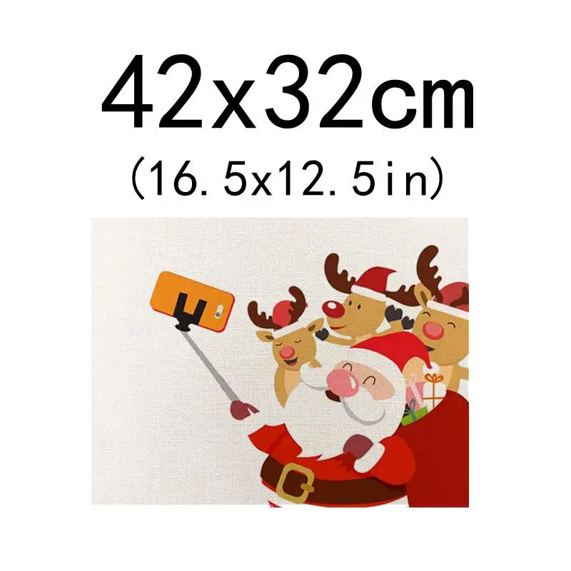 Merry Christmas Santa Claus Table Napkin Merry Christmas Linen Decoration Napkins  Placemat Table Mat onderzetters posavasos