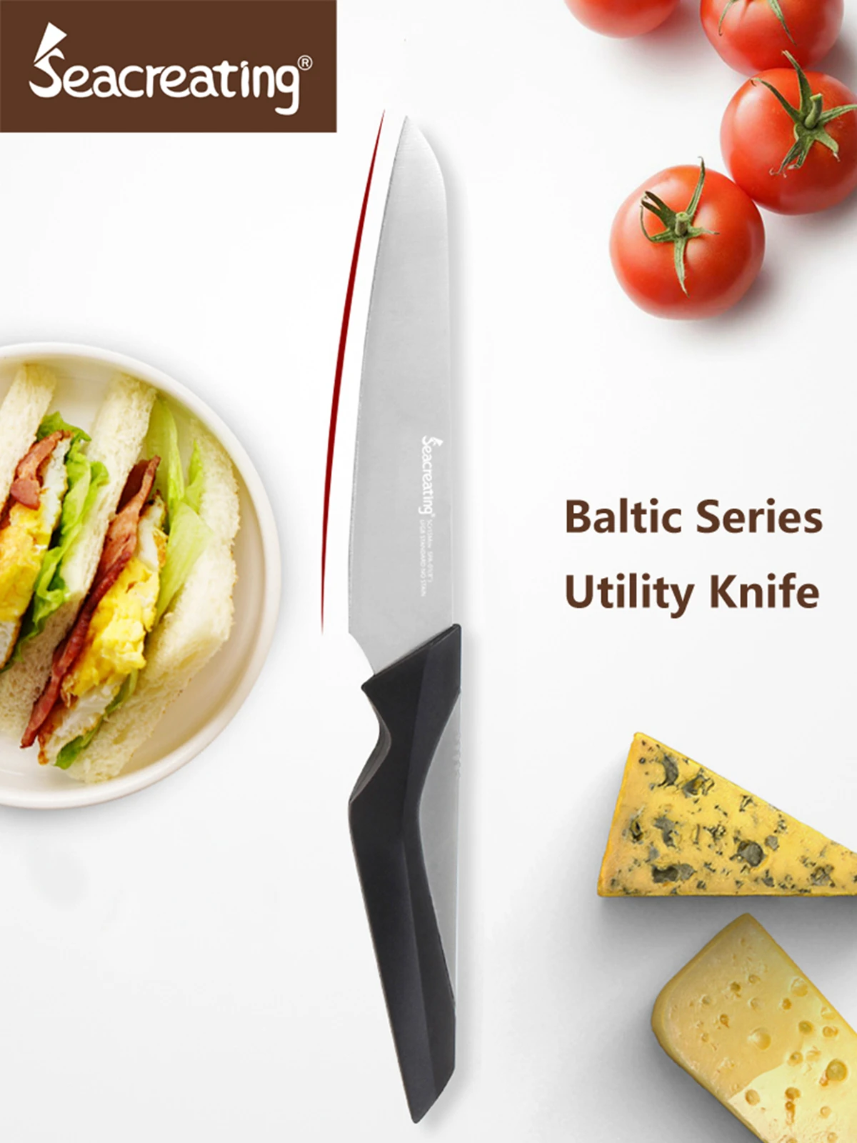 

Seacreating Baltic Sea Series Utility Knife 5.5 inch Pro Kitchen Knife German Stainless Steel Utility Slicing Tool