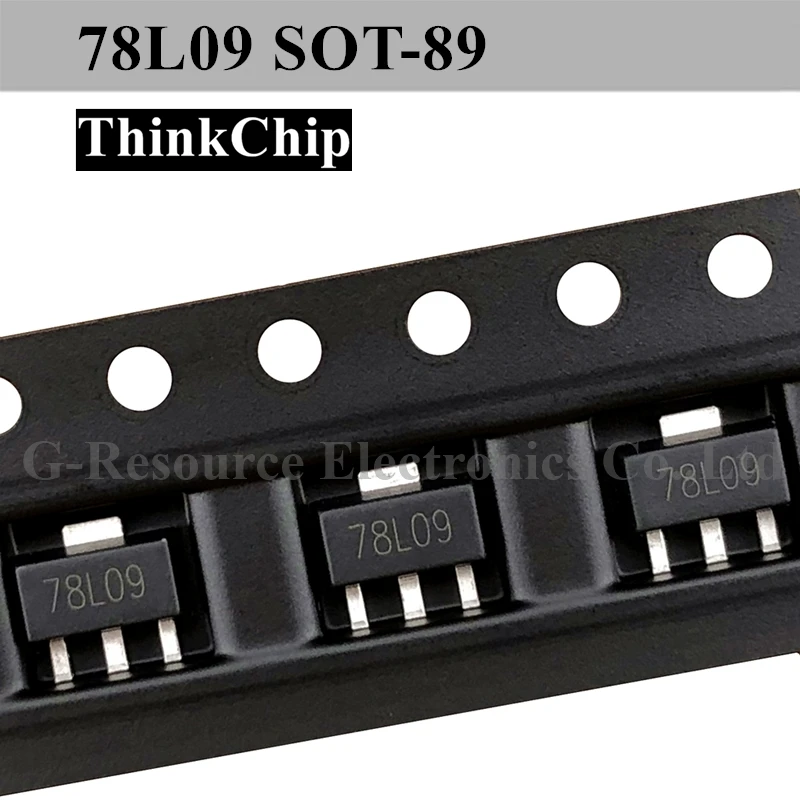 (100 pièces) 78L09 SOT-89 CJ78L09 SMD régulateur de tension à trois bornes