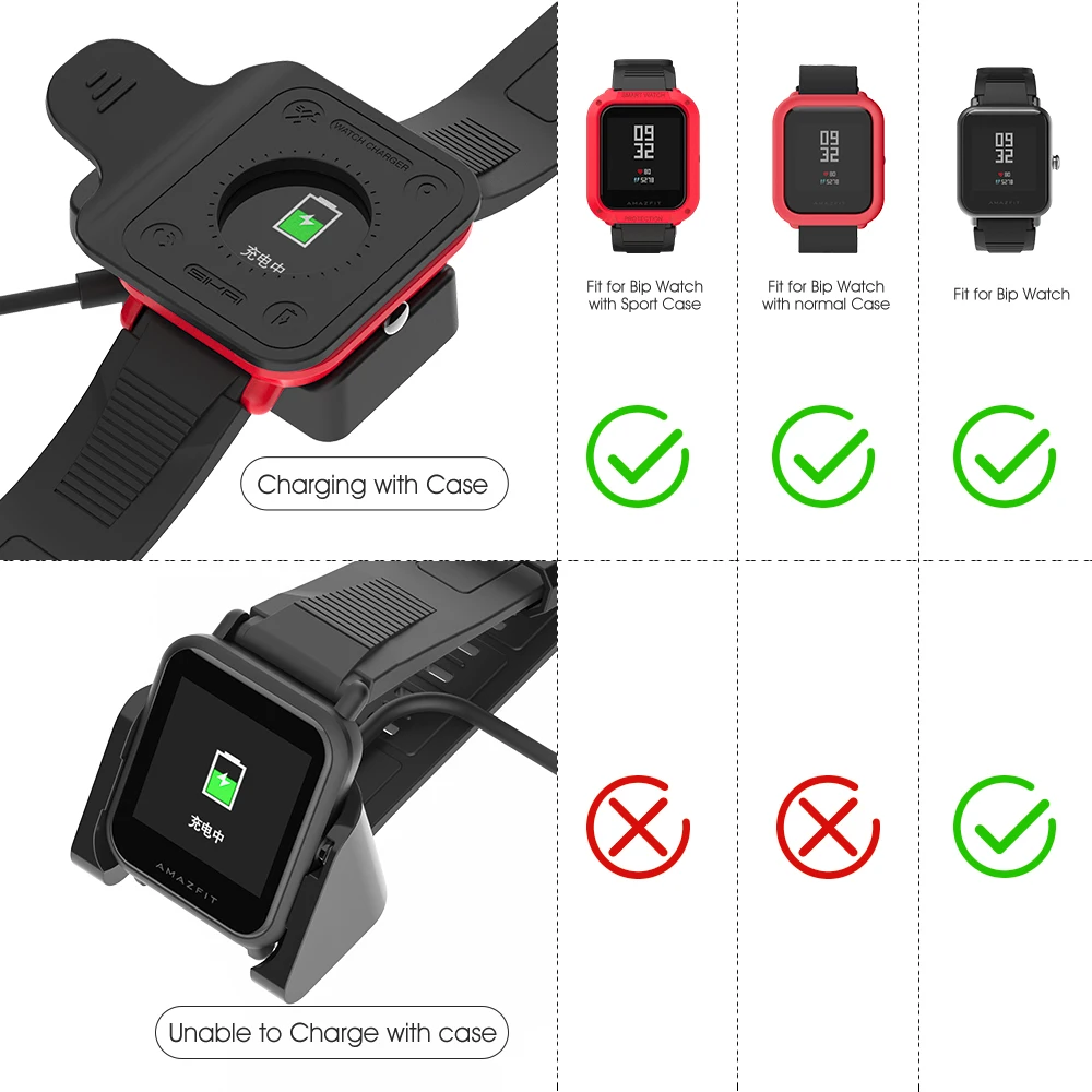 Für Amazfit Bip Ladegeräte Ersatz Tragbare Clip Magnetische Cradle für Huami bip lite midong Smart Uhr A1608 Lade Dock