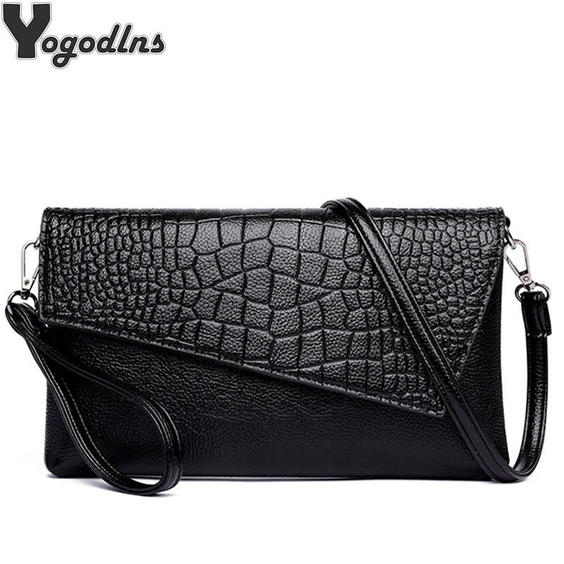 Women Flap Messenger Bags Crocodile pattern Design Shoulder Bags PU Leather Lady Fashion Handbags Vintage Crossbody Bag