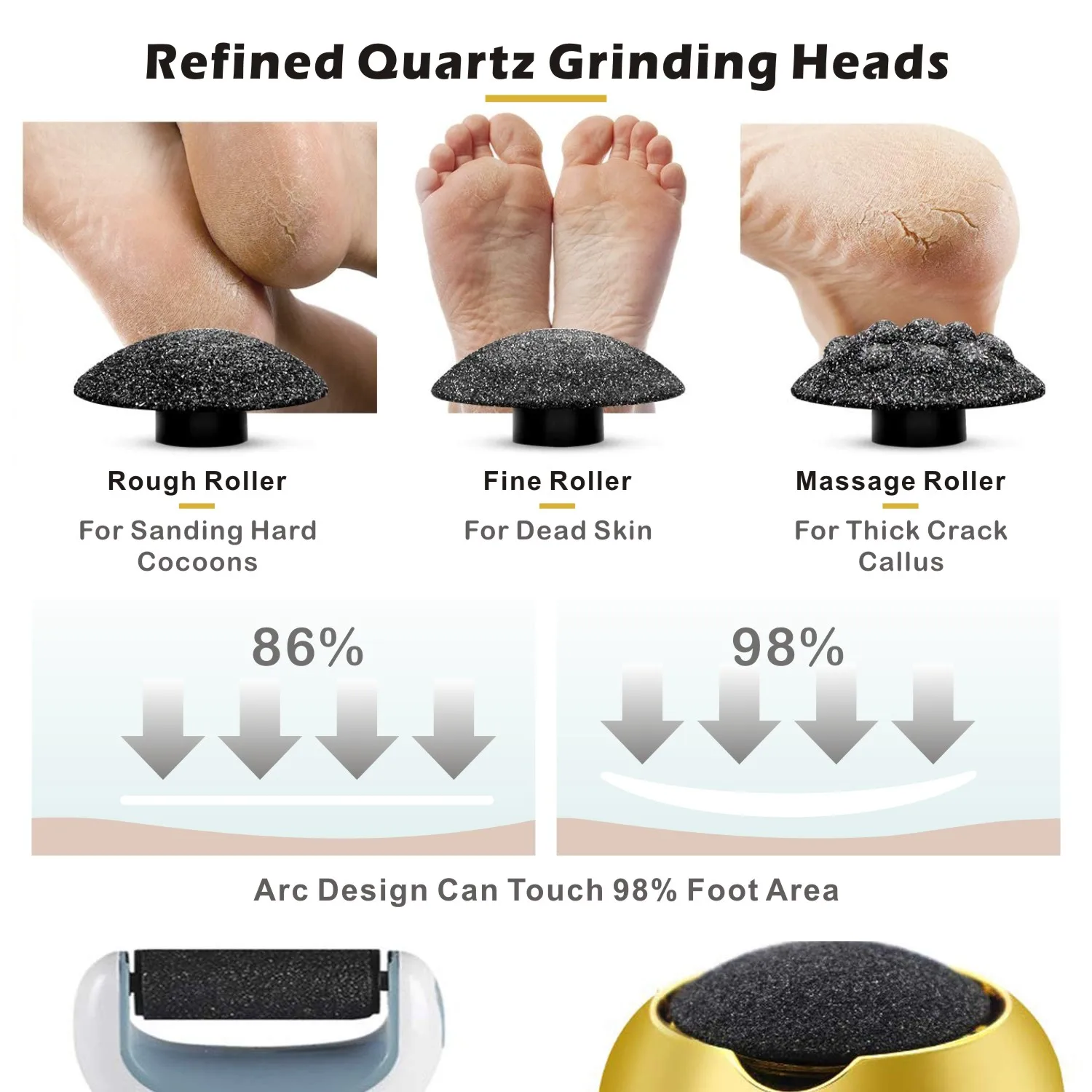 전기 페디큐어 도구 풋 케어 도구 Pedicura 벨벳 부드러운 기계 캘러스 리무버 발 뒤꿈치 피부 마사지 헤드 발 파일