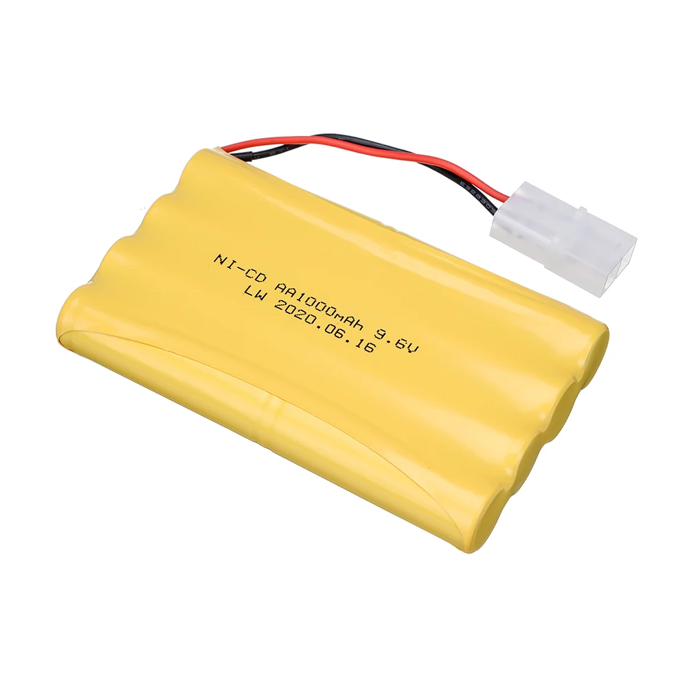 9.6v 1000mah Ni-CD Battery + Charger Set For Rc toy Car Boat Gun Tank Train Robot NICD AA 9.6v Rechargeable Battery Pack