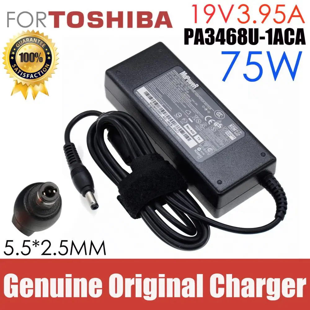 para toshiba 19v 395a pa3468u1aca pa 175004 09 laptop ac power adapter charger pa3165e 1aca adp75sb ab l455d l505d a215 m500 01