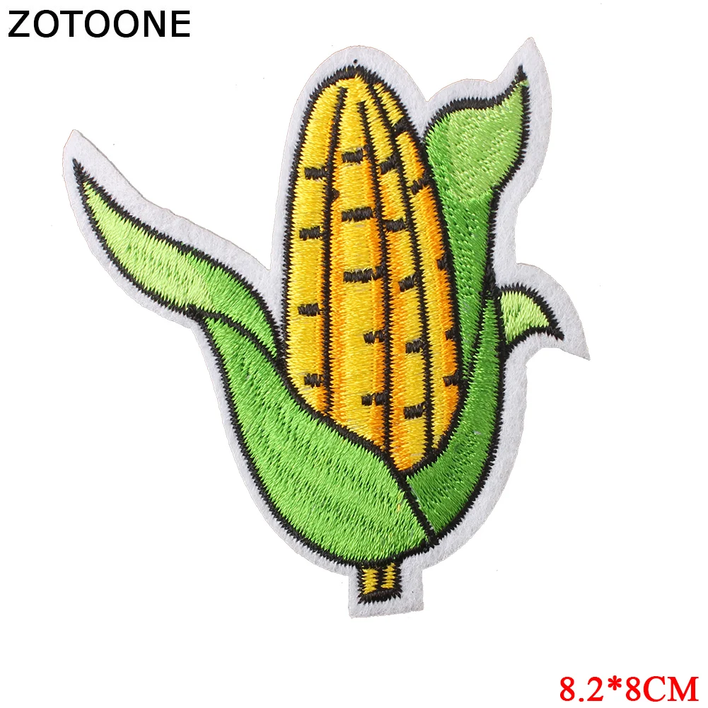 Iron on Vegetable and Fruit Patches for Clothing Stripe Stickers on Clothes Badge Embroidered Patches for The Clothing Appliques