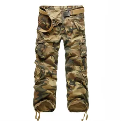Hot sale 2025 New Fashion Men Cargo Pants Multi Pocket Mens Casual camouflage Trousers Full Length Pants Man Plus size 30-40
