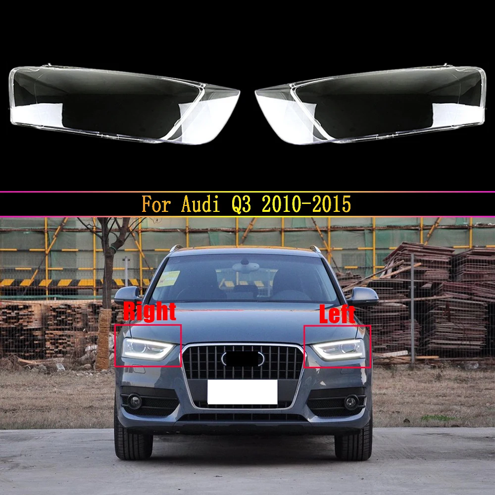 

Car Front Headlight Cover Auto Headlamp Lampcover For Audi Q3 2010 2011 2012 2013 2014 2015 ​Auto Lens glass Lampshade Case