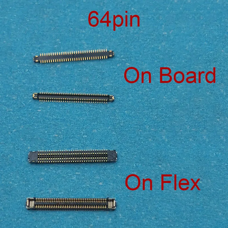 5Pcs 64Pin LCD Display Screen Flex FPC Connector On Motherboard For Samsung Galaxy S9 S9 Plus G960 G960F G960U S9+ G9650 G965F