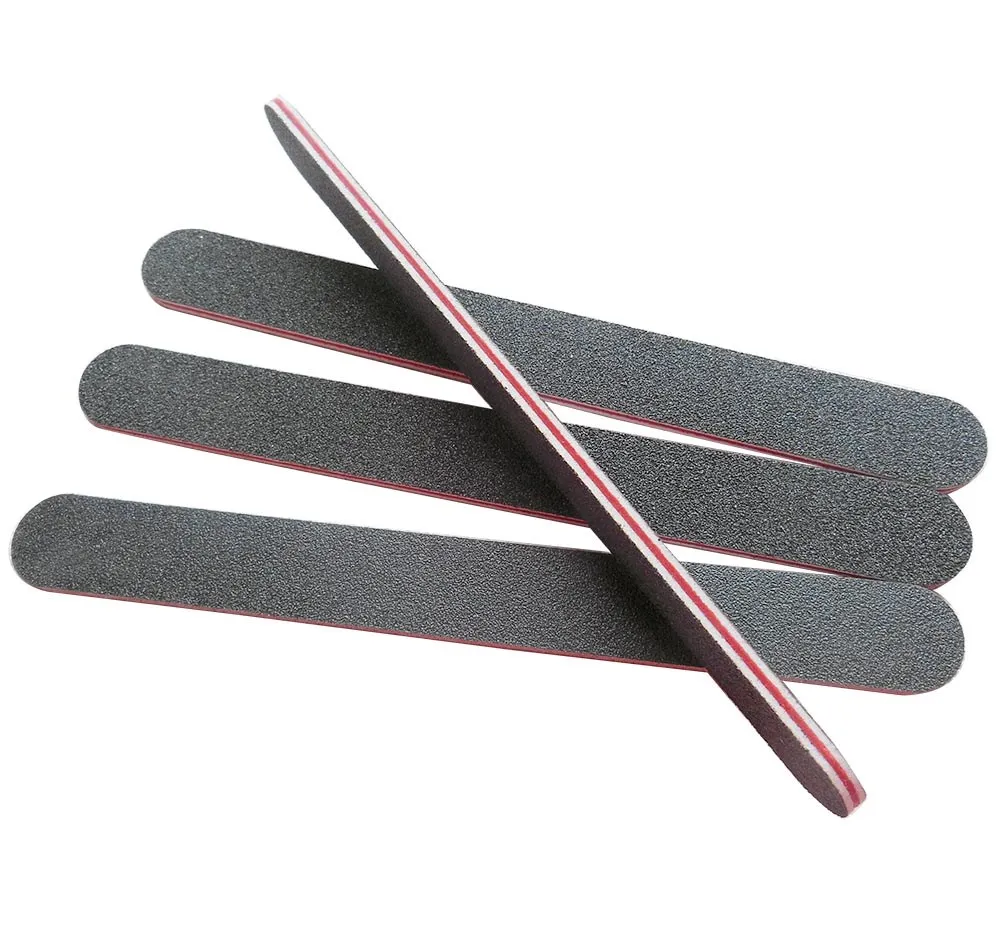 100 pcs Black straight Nail Files Buffer  nail tool professional nail file