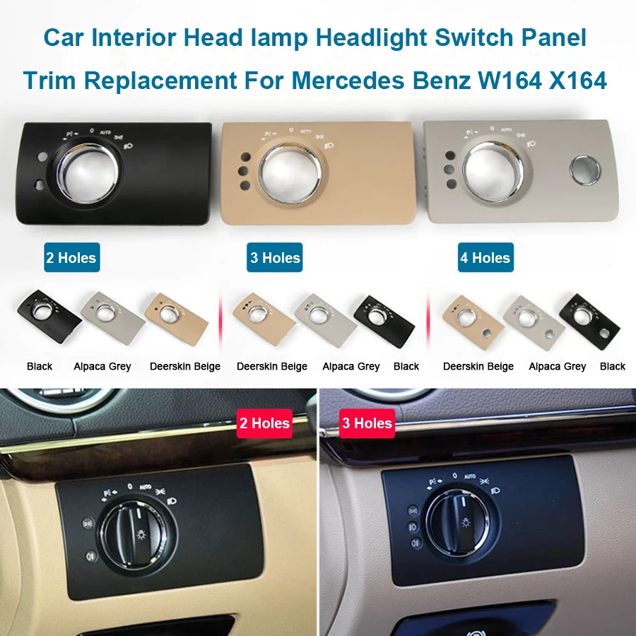 Car Interior Headlight Switch Panel Trim Head Lamp Button Panel Replacement For Mercedes Benz ML GL  W164 X164 300 350 450 500