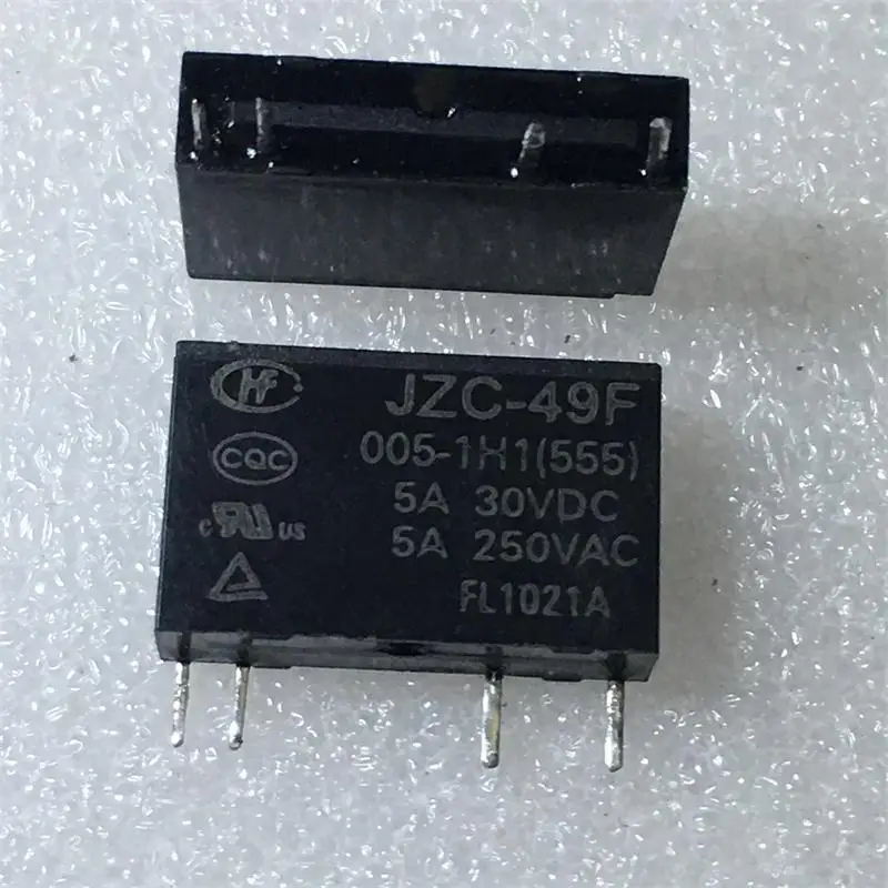 

5PCS/LOT New Relay JZC-49F-005-1H1 5VDC JZC-49F-012-1H1 12VDC JZC-49F-024-1H1 24VDC JZC 49F 012 1H1 12V 24V 5A 4PIN