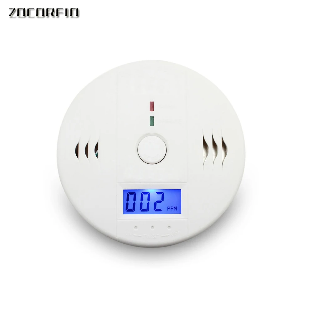 CO Gas Sensor Alarm Accessory LCD Digital Screen Carbon Monoxide Alarm Detector for Home Security Automatic Alarm