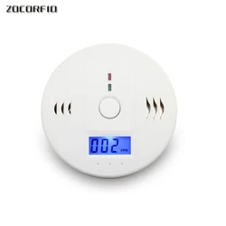 CO Gas Sensor Alarm Accessory LCD Digital Screen Carbon Monoxide Alarm Detector for Home Security Automatic Alarm