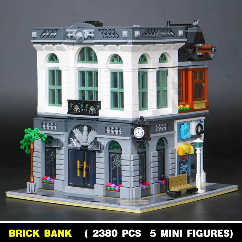 

Bank Headquarters Building Architecture Building Blocks Bricks Toy City StreetView Kids Birthday Christmas Gift Compatible 10251