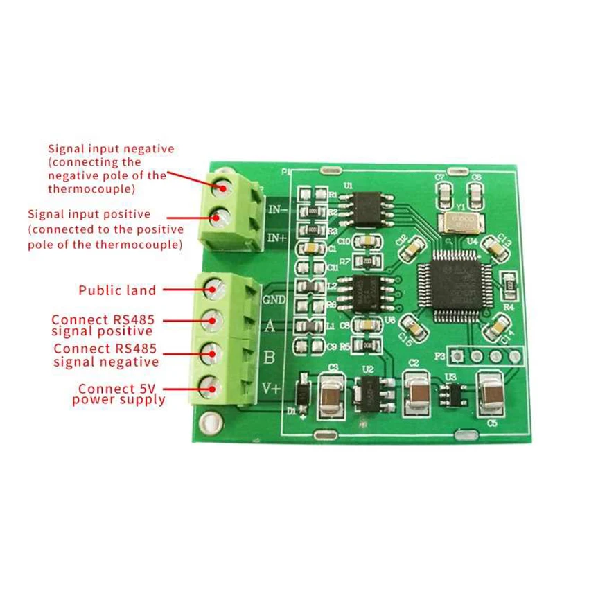 Taidacent K Type Thermocouple Module MODBUS RS485 MAX6675 Temperature Sensor Acquisition Temperature Collector Module