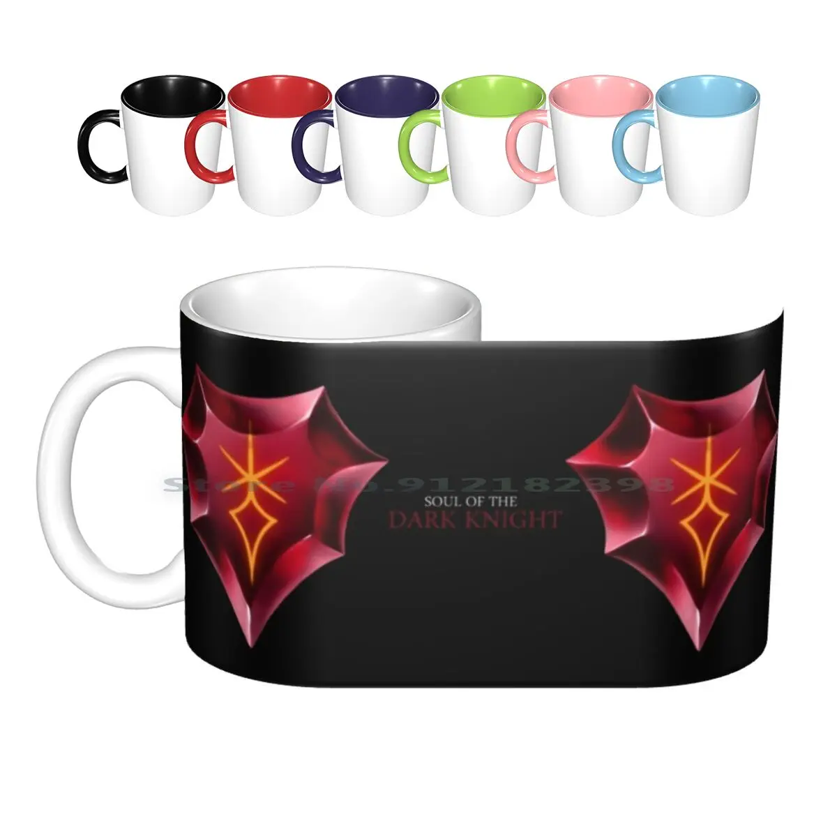 Soul Of The Dark Knight-Black Ceramic Mugs Coffee Cups Milk Tea Mug Ffxiv Final Fantasy Xiv Final Fantasy Mmo Crystal Gem