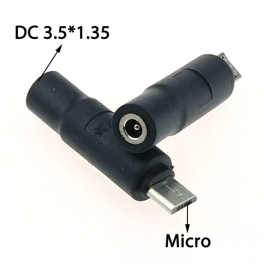 2 pz DC 3.5*1.35 4.* 1.7mm potenza femmina a 5pin Micro USB maschio spina Jack adattatore connettore per telefono Tablet caricatore convertitore