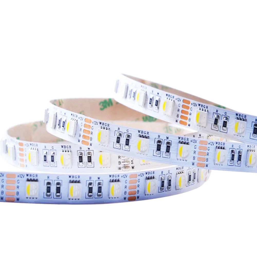 5050SMD 4 IN 1 LED Chip LED Strip Light 60LEDs/M RGBW RGBWW IP20 IP65 IP67 Waterproof  DC12V/24V 1-5M