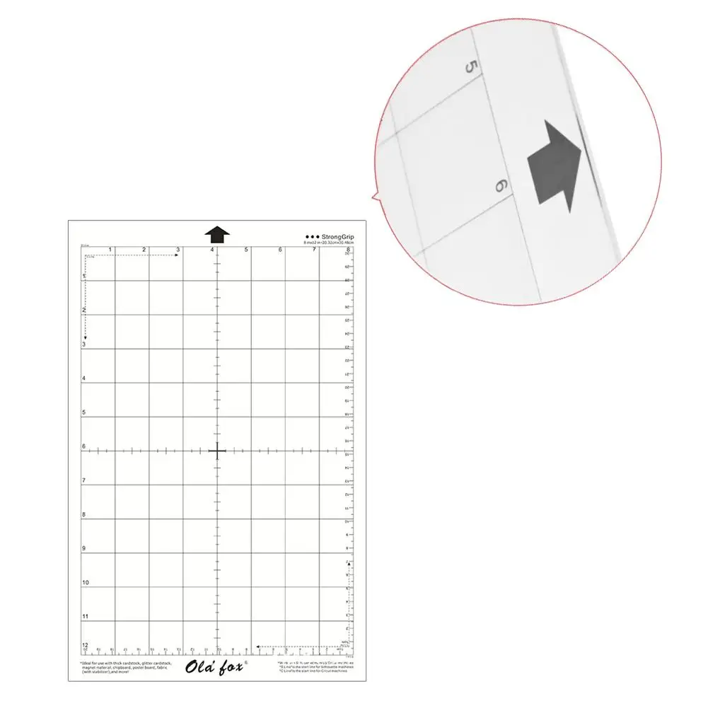 2PCS Replacement Cutting Mat Transparent Adhesive Mat Pad with Measuring Grid 12*12-Inch for Silhouette Cameo Plotter Machine