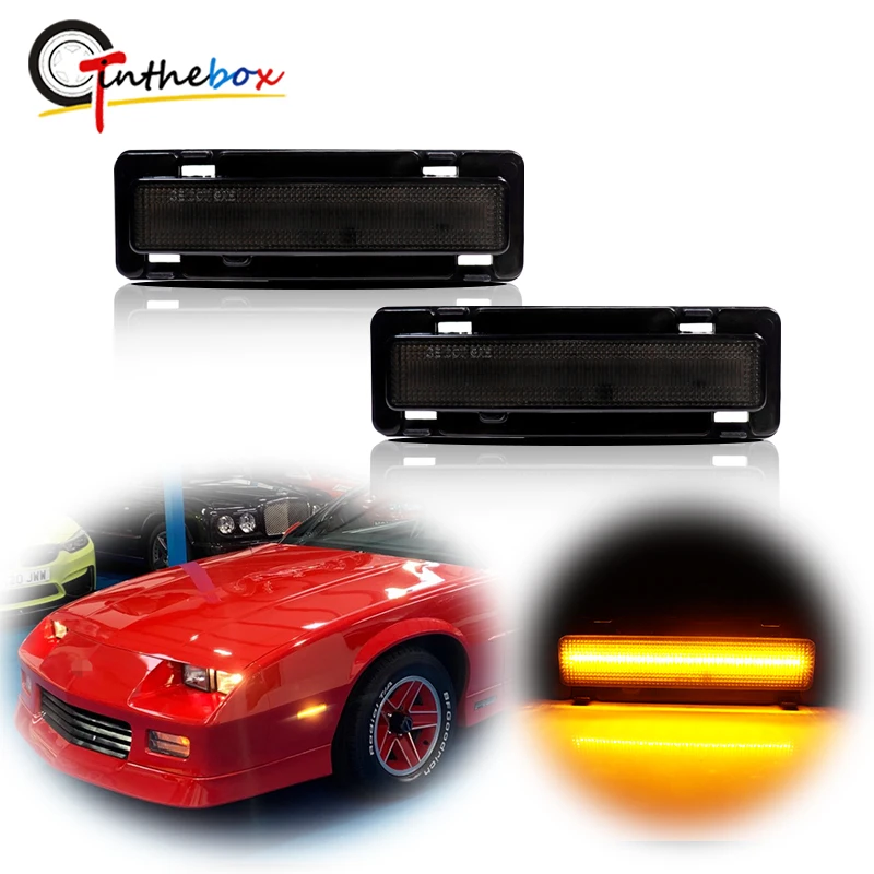 2szt LED przednie boczne światło obrysowe OEM dla 1985 1986 1987 1988 1989 1990 1991 1992 Chevy Camaro Pontiac Firebird 1985-1992