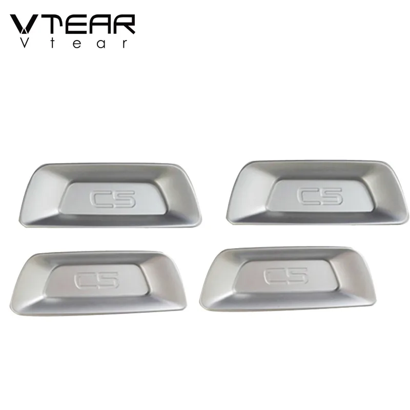 Vtear Car Inner Door Handle Storage Box Cover Interior Door Armrest Panel Trims Decoration Accessories For Citroen C5 Aircross