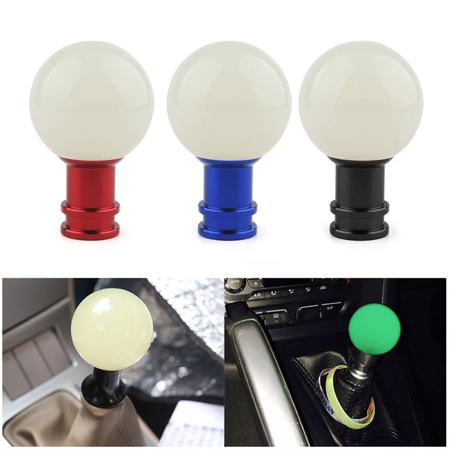 Uniwersalna gałka zmiany biegów JDM Green Glow In The Dark do ręcznej/automatycznej dźwigni zmiany biegów o krótkim zasięgu z adapterem