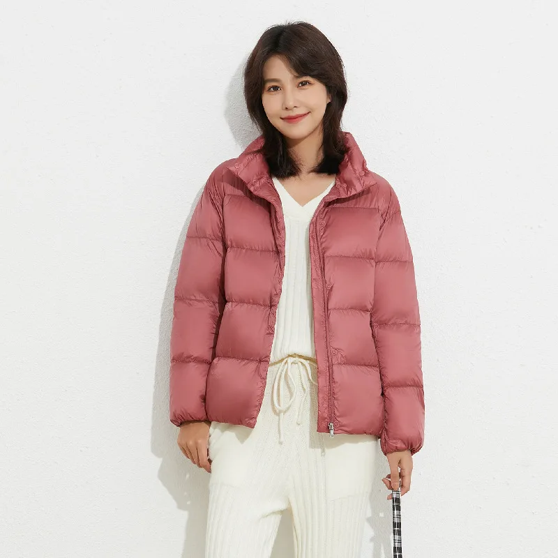 Women Down Jackets New Autumn Winter Stand Collar White Duck Down Thick Warm Coats Female Casual Loose Short Outerwear