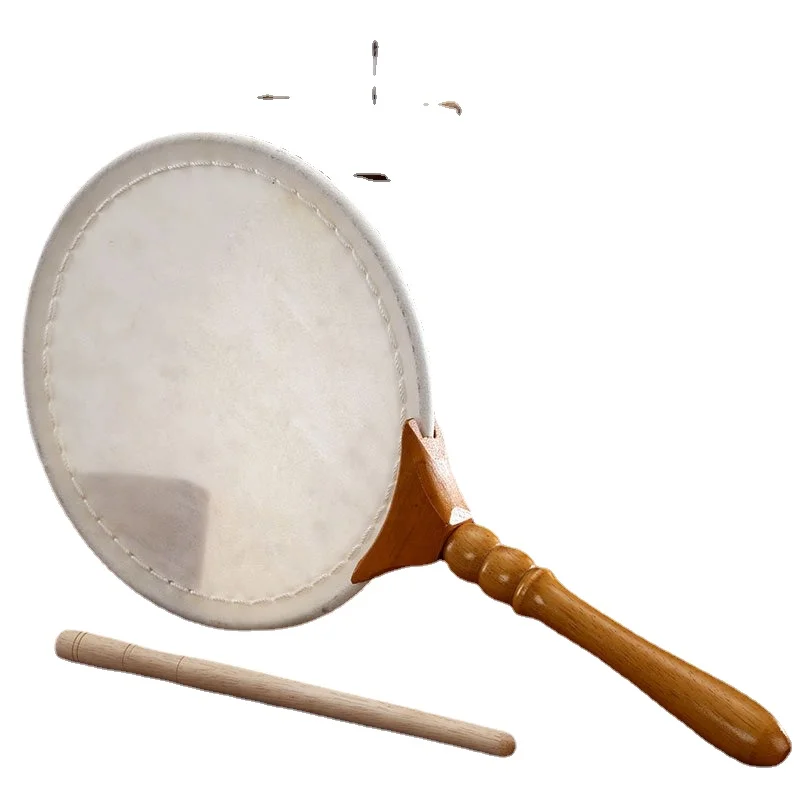 

Cowhide fan drum Chinese folk musical instrument Hand drums percussion instruments meditation