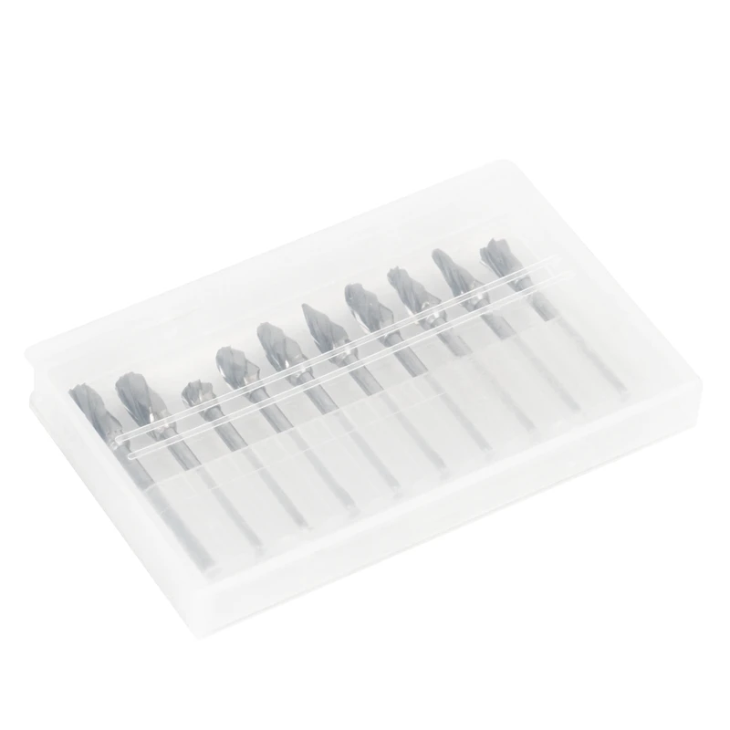 HEDA 10PCS/set 3mm shank 6mm coarse tooth carbide rotary file drill for grinding wood aluminum milling cutters