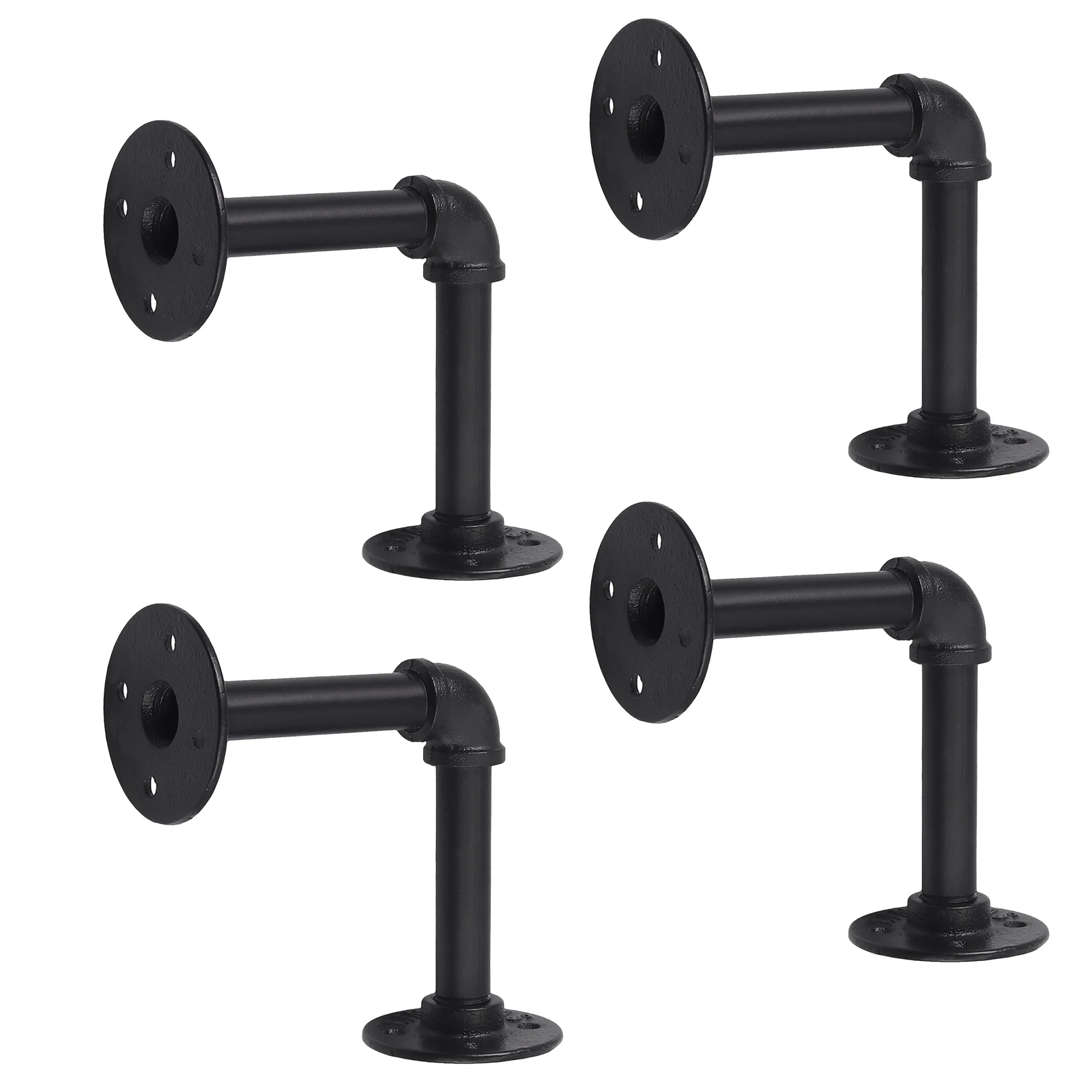 GARLLEN 4Pc Retro 13*13ซม.หลอด Rack อุตสาหกรรมชั้นวางหนังสือชั้นวางของท่อสำหรับ Plank/นั่งร้านตกแต่ง