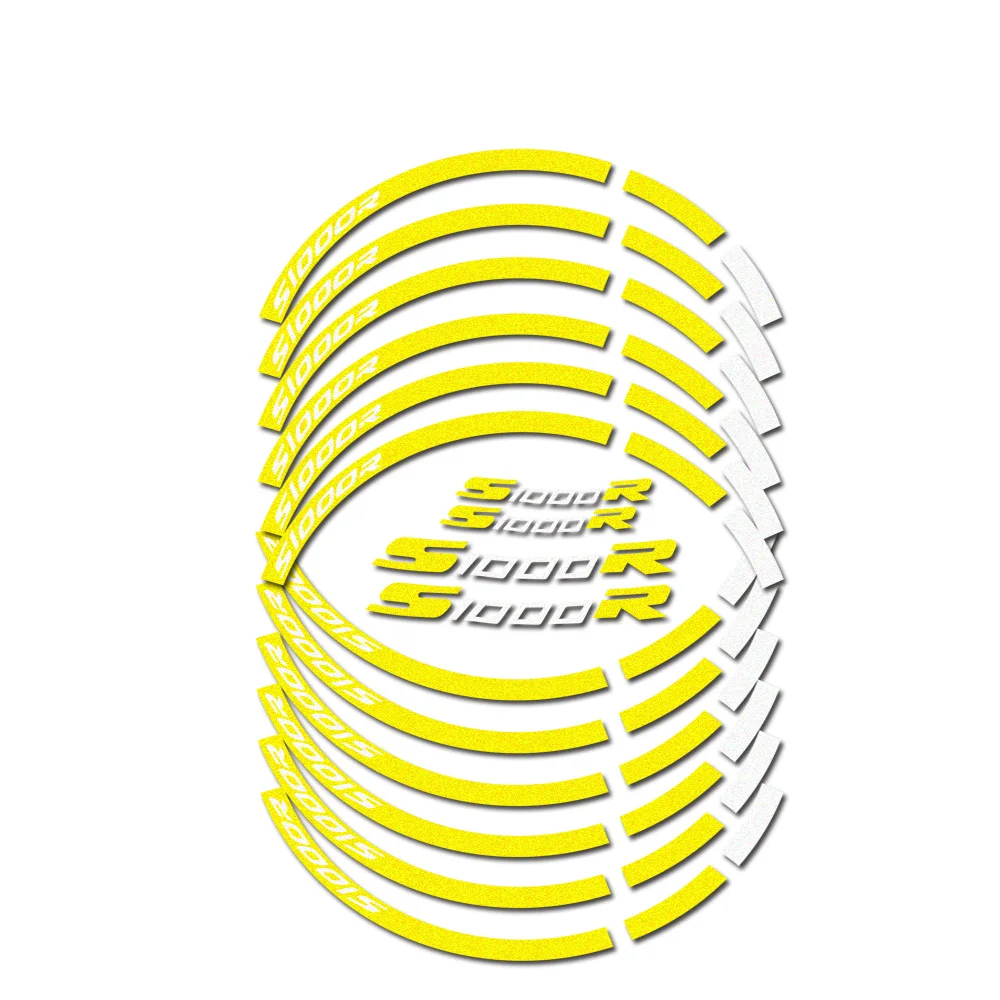 Motorcycle Reflective Rim Stripe Decals Front and Rear Waterproof Full Set For BMW S1000R S1000 R S 1000R