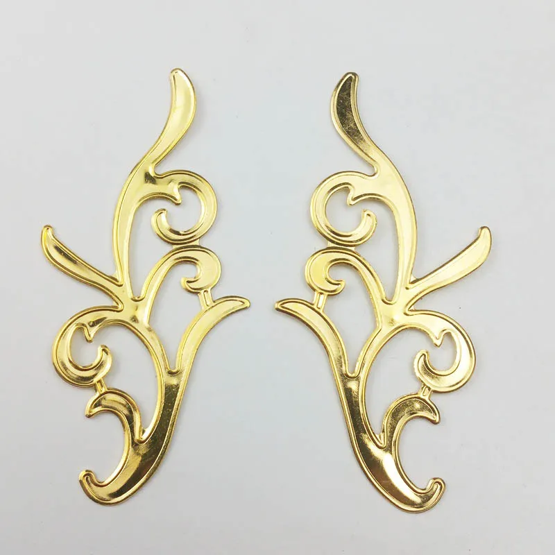 10pcs 34x67mm Filigree flower  Wraps Metal Charms For Embellishment Scrapbook  DIY Jewelry Metal Craft  Jewelry Accessories